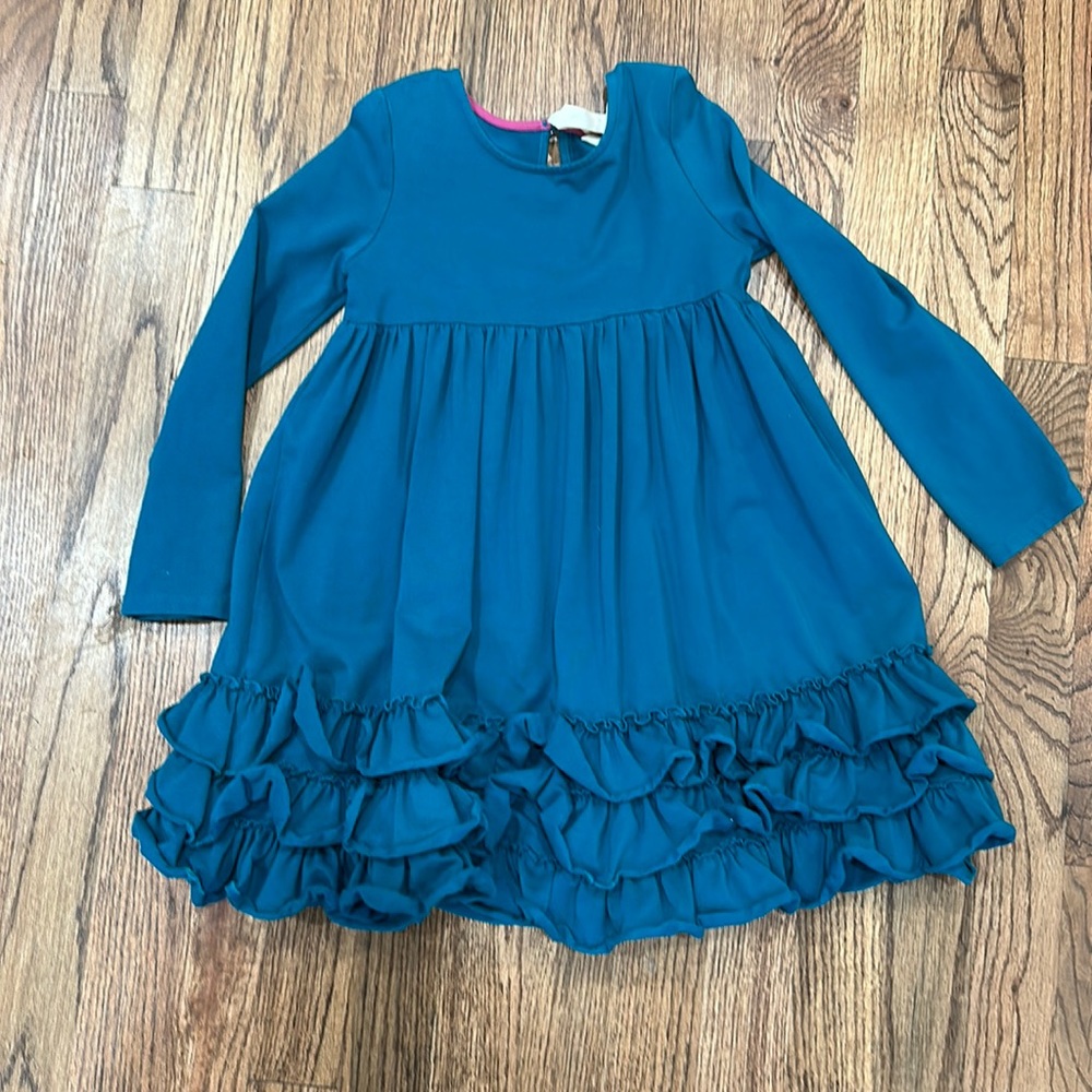 MJ ruffle tunic. Size 6. Teal color